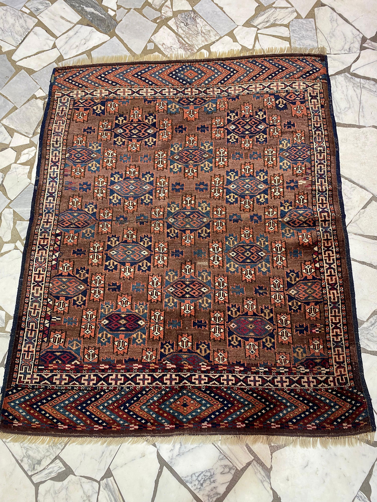 tappeto russo antico 130x110 cm