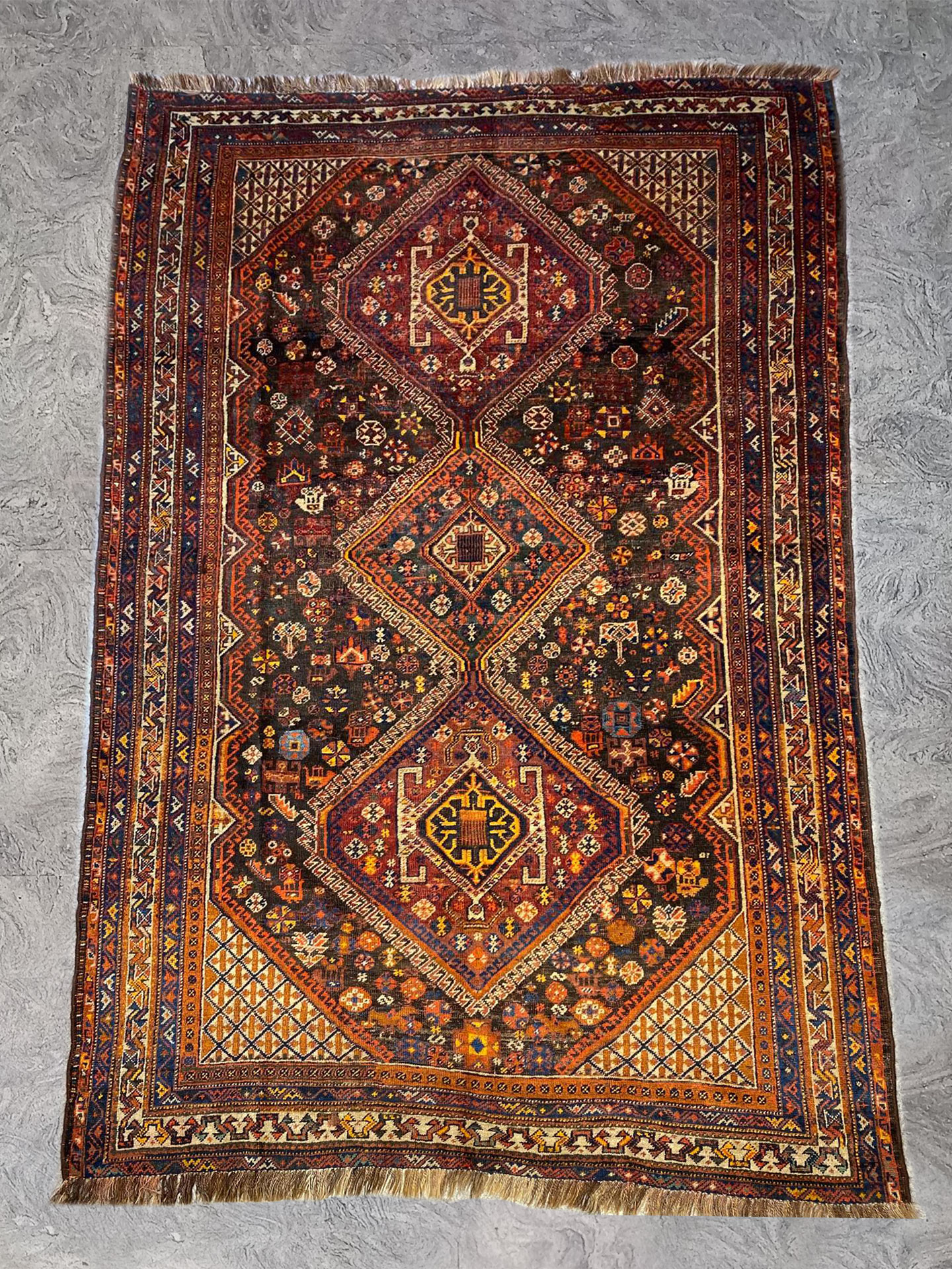 tappeto shiraz d'epoca 290x180 cm