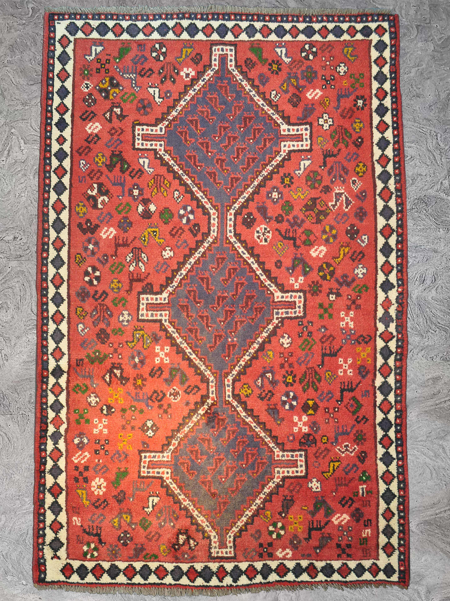 Tappeto Shiraz 165x240 cm Tappeto Shiraz usato 165x240 cm codice 1069b