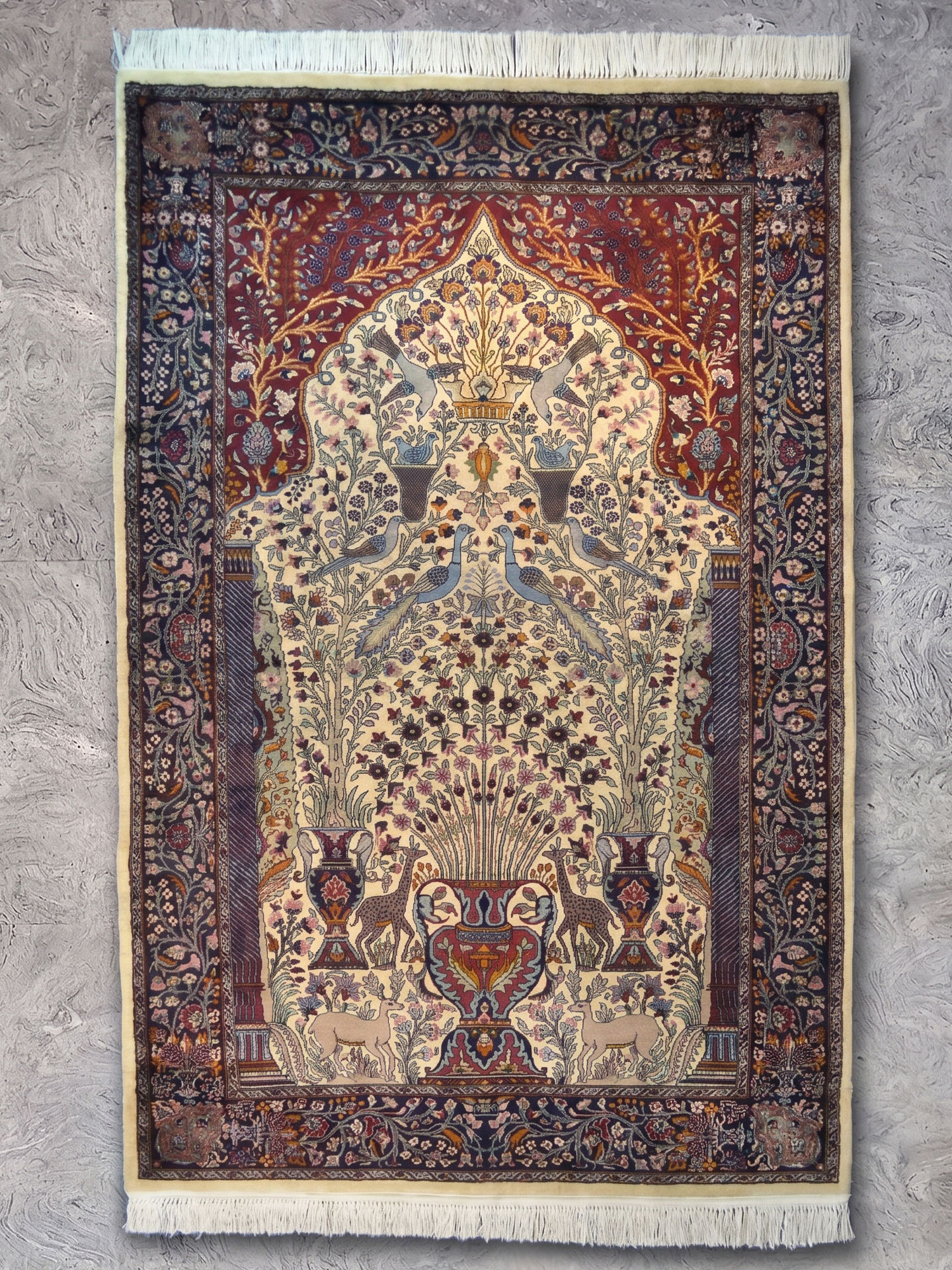 Tappeto Doppio Nodo 141x220 cm Tappeto Doppio Nodo usato 141x220 cm codice 1390b