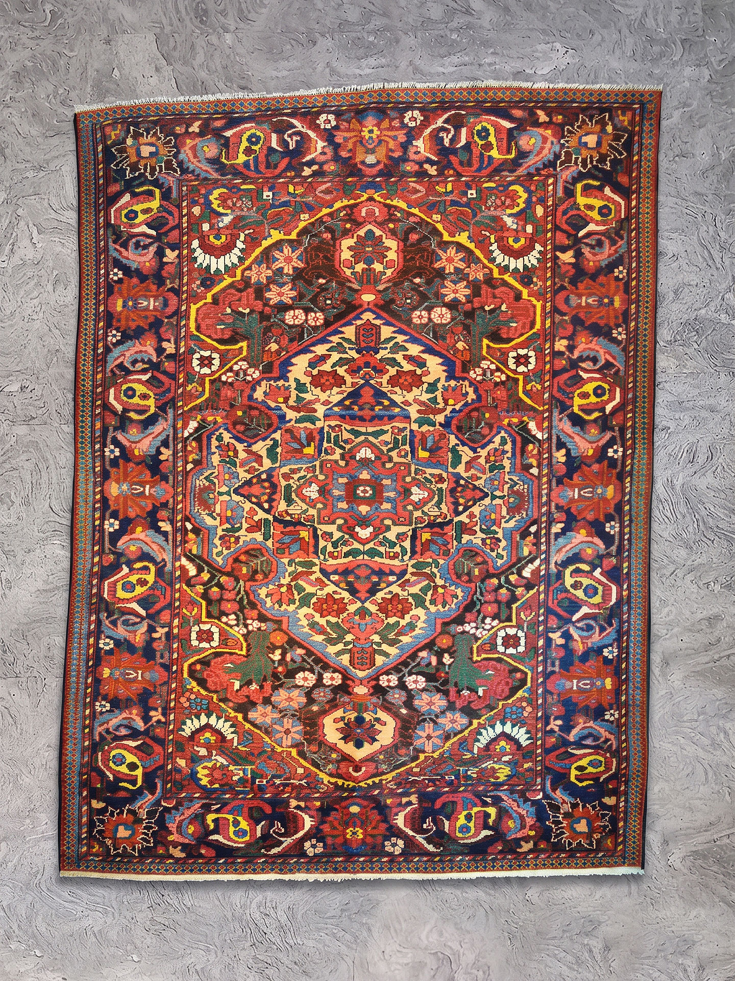Tappeto Bakhtiari Vecchio 150x203 cm Tappeto Bakhtiari Vecchio usato 150x203 cm codice 1138b